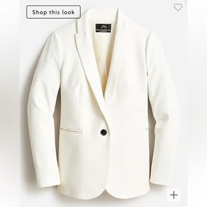 NWT J. Crew Parke Blazer Bi-Stretch Cotton in Ivory Women’s Size 0